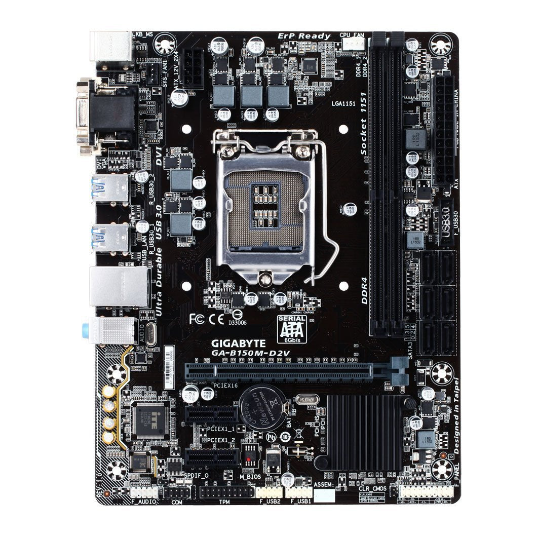 GIGABYTE B150M-D2V Intel Compatible Motherboard for Desktop Computer/PC