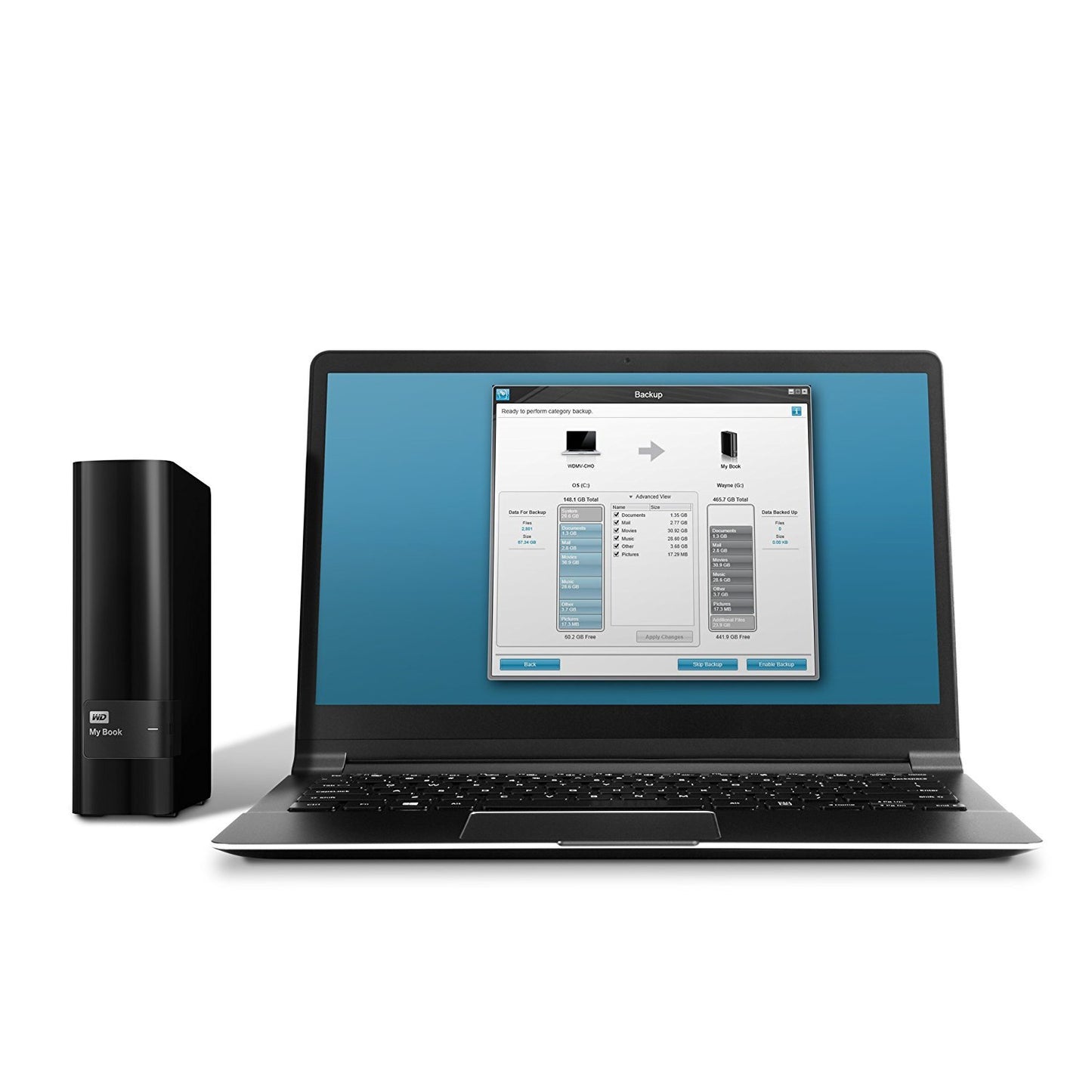 WD My Book 6TB External Hard Drive Storage USB 3.0