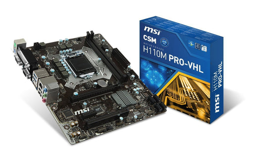 MSI H110M Pro-VHL LGA1151 Intel Compatible Motherboard for Desktop Computer/PC