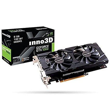 INNO3D GEFORCE GTX 1060 6GB DDR5 (DUAL FAN) Graphics Card for Gaming PC