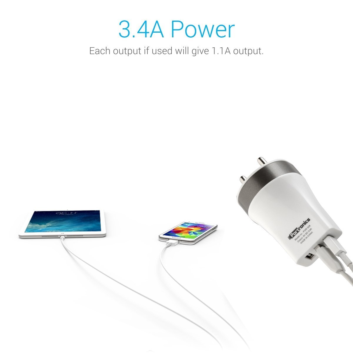 PORTRONICS AC-USB PLUG (3 PORTS)