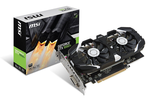 MSI GeForce GTX 1050TI 4GB OC DUAL FAN Graphics Card for Gaming PC