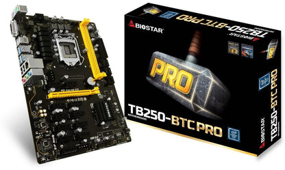 BIOSTAR TB250-BTC PRO Intel Compatible Motherboard for Desktop Computer/PC