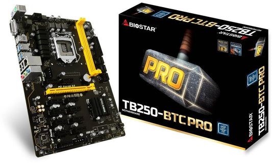 BIOSTAR TB250-BTC PRO Intel Compatible Motherboard for Desktop Computer/PC