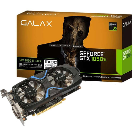 GALAX GeForce GTX 1050Ti EXOC 4GB 128-bit DDR5 Graphics Card for Gaming PC