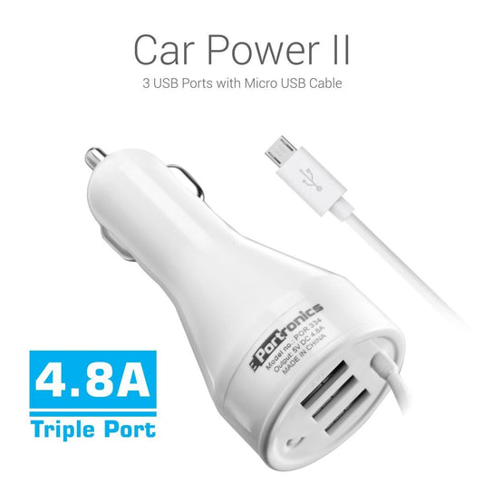 PORTRONIC 334 Car Power 2 3USB Port