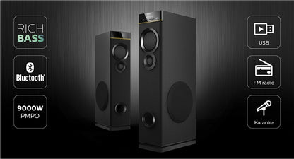 Philips SPA9080B BT Multimedia Tower Speakers (Black)