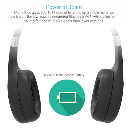 PORTRONICS POR (762) Muffs Plus Wireless Bluetooth Headphone