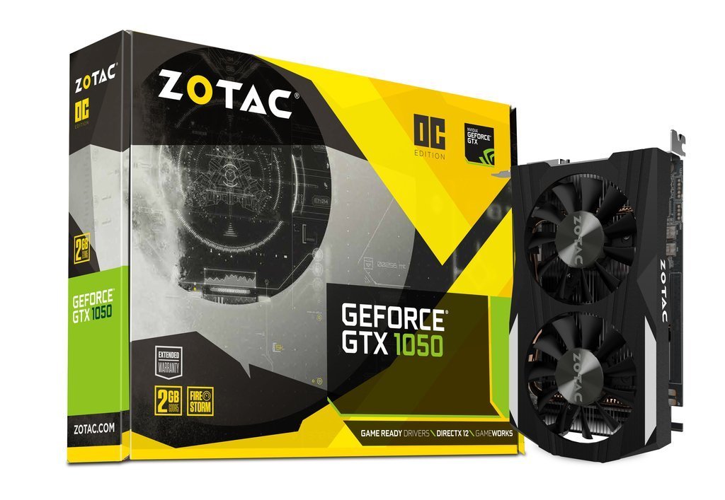 ZOTAC GeForce GTX 1050 2GB DDR5 OC DUAL Graphic Cards for Gaming PC