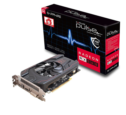 SAPPHIRE Radeon RX 560 PULSE 4GB DDR5 Graphics Card for Gaming PC
