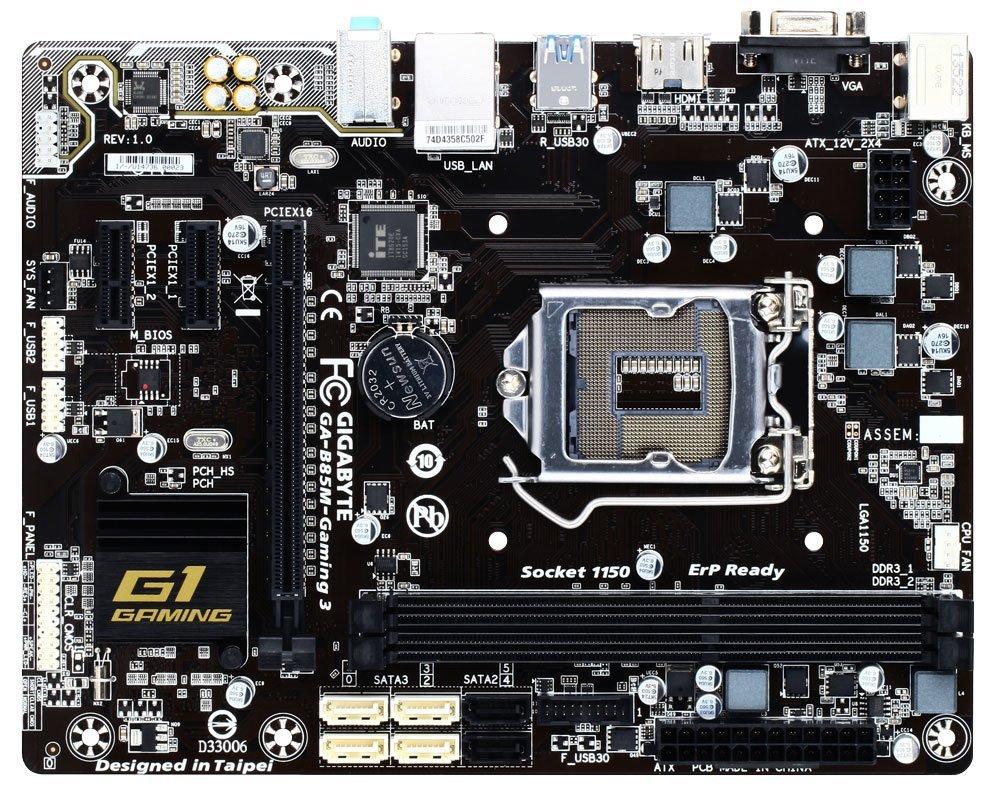 GIGABYTE B85M- GAMING 3 (1150) Intel Compatible Motherboard for Desktop Computer/PC