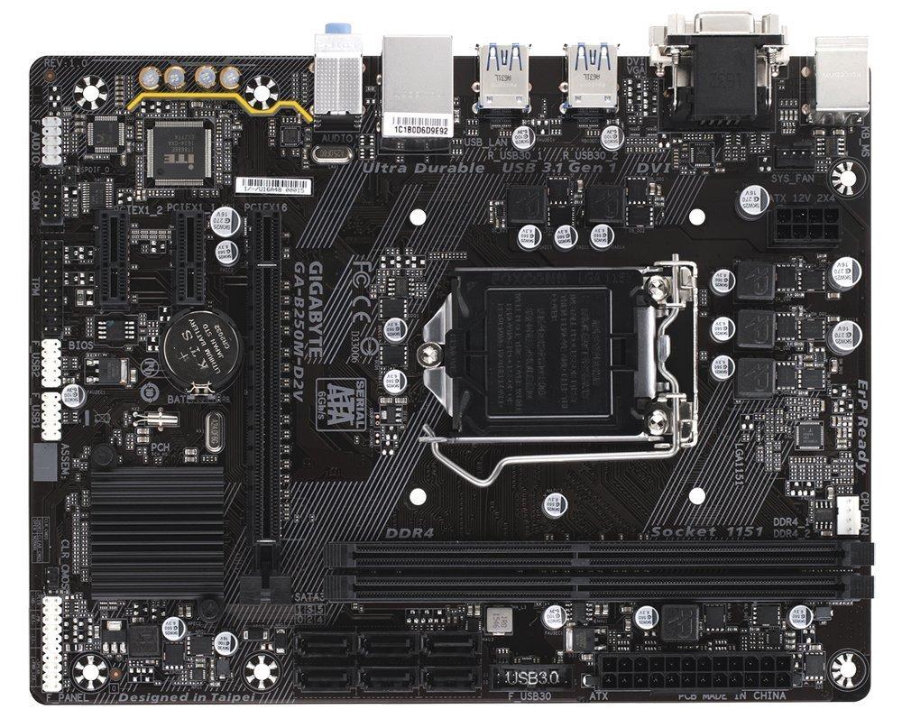 GIGABYTE B250M-D2V Intel Compatible Motherboard for Desktop Computer/PC