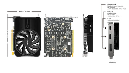 ZOTAC GeForce GTX 1050Ti 4GB DDR5 Graphics Card for Gaming PC