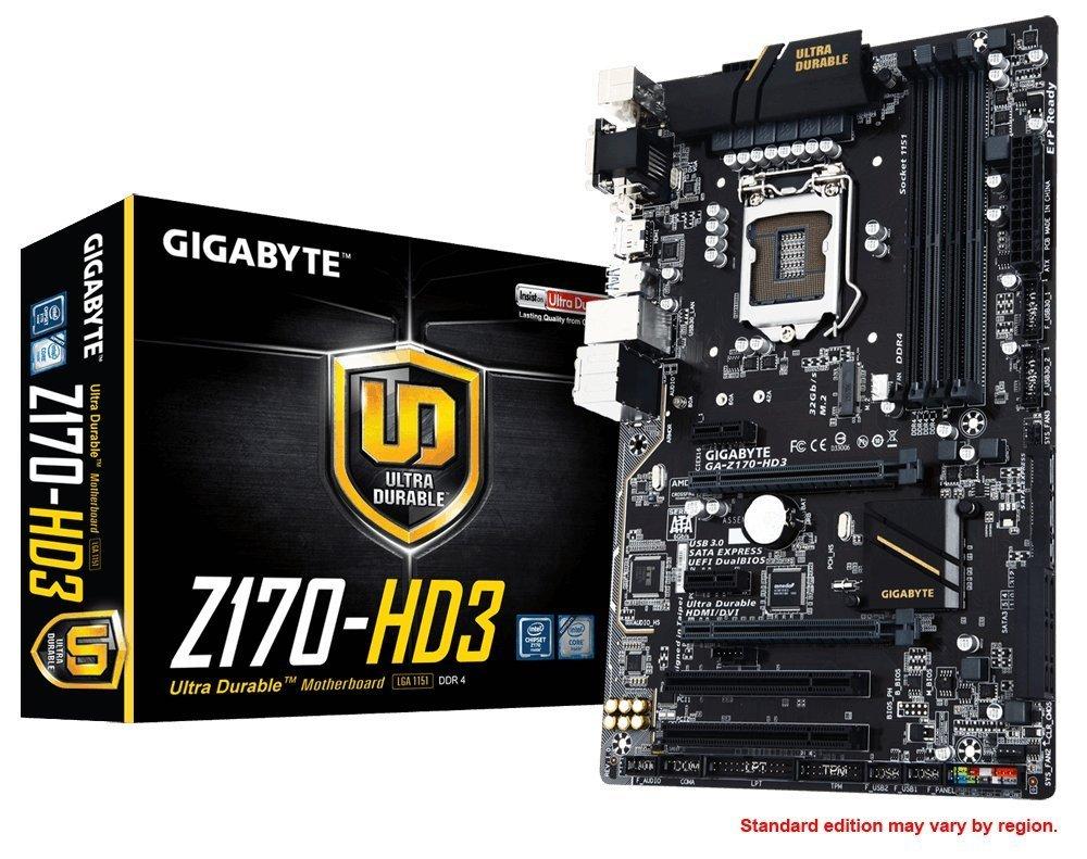 GIGABYTE Z170-HD3 Intel Compatible Motherboard for Desktop Computer/PC