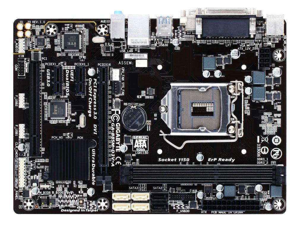 GIGABYTE B85M-D3V-A (1150) Intel Compatible Motherboard for Desktop Computer/PC
