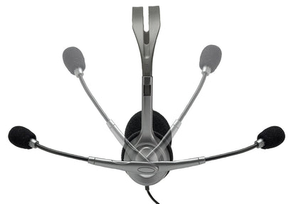 Logitech H110 Stereo Headset, Black & Grey