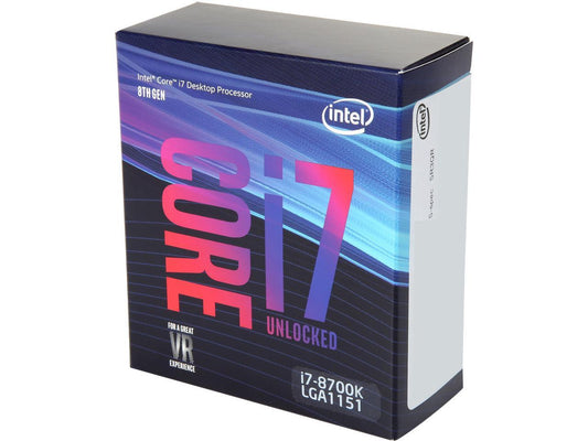 INTEL I-7 8700K (LGA1151) Desktop Computer Processor  with Unlocked Core Clock Multiplier for Overclocking