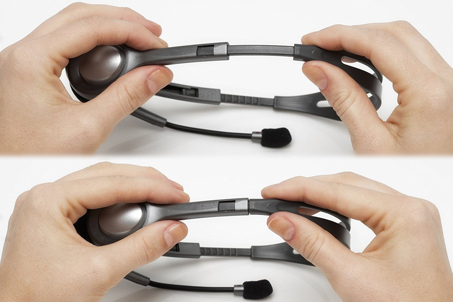 Logitech H110 Stereo Headset, Black & Grey