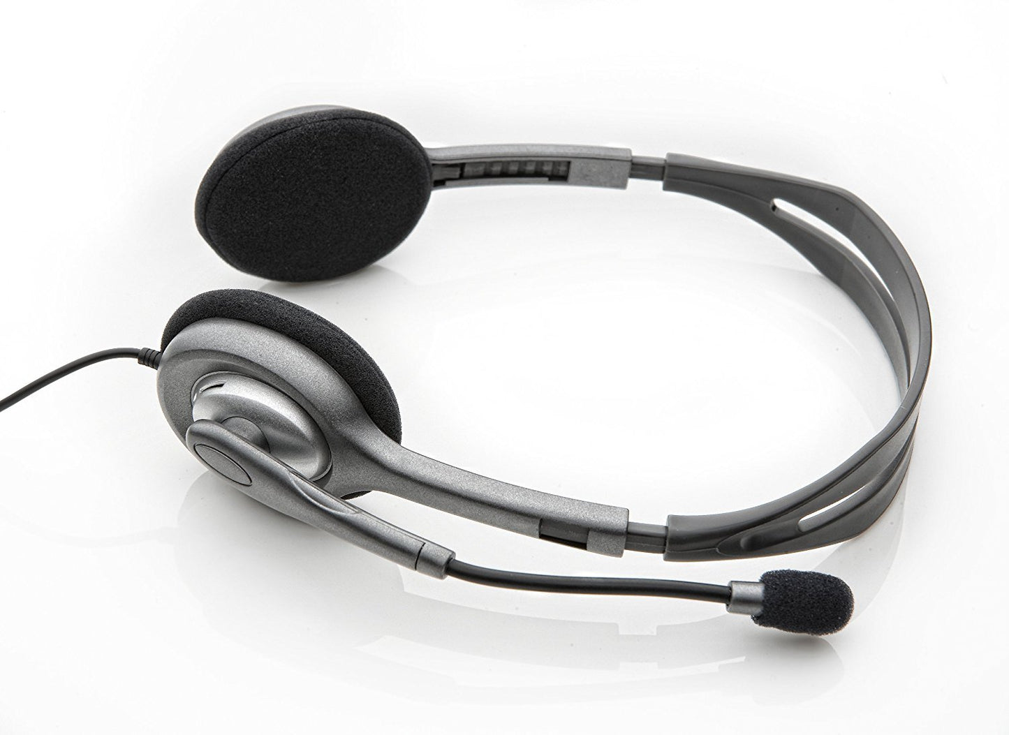 Logitech H110 Stereo Headset, Black & Grey
