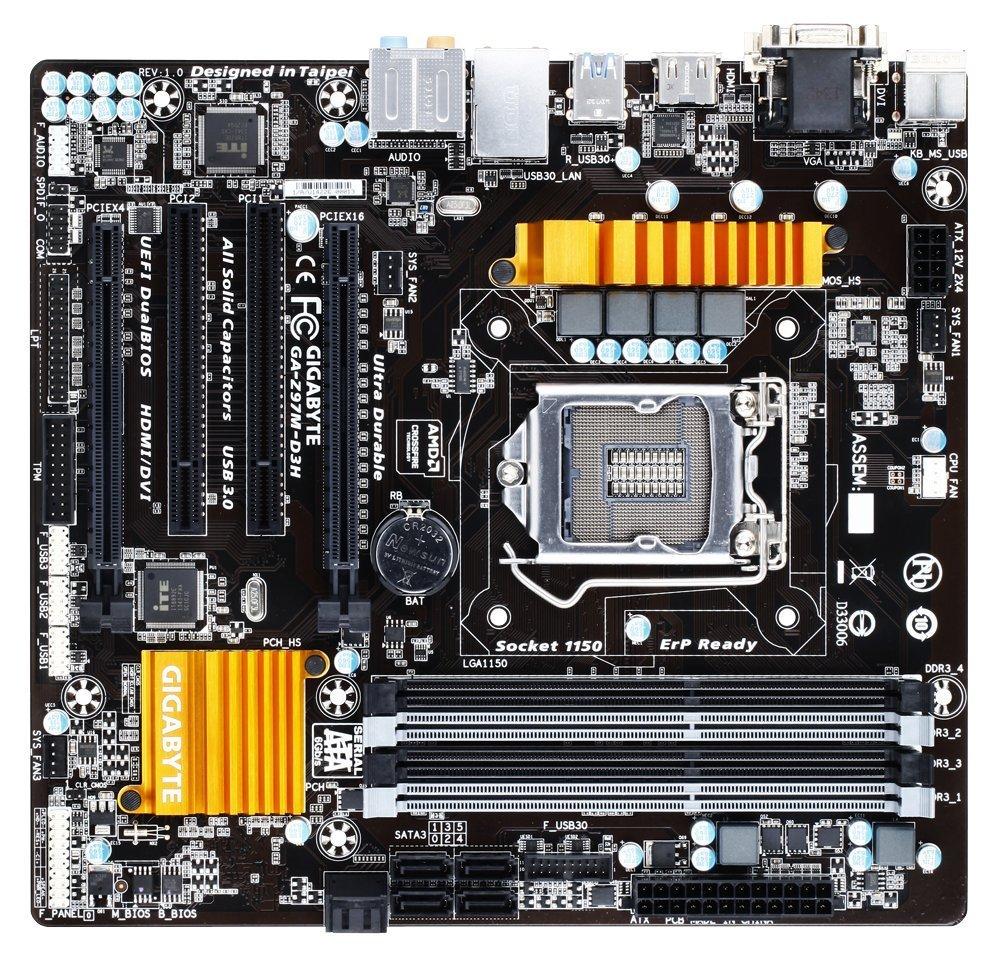 GIGABYTE Z97M-D3H Intel Compatible Motherboard for Desktop Computer/PC