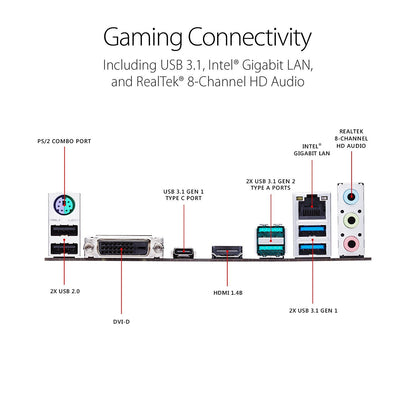 ASUS Z370 PLUS GAMING Intel Compatible Motherboard for Desktop Computer/PC