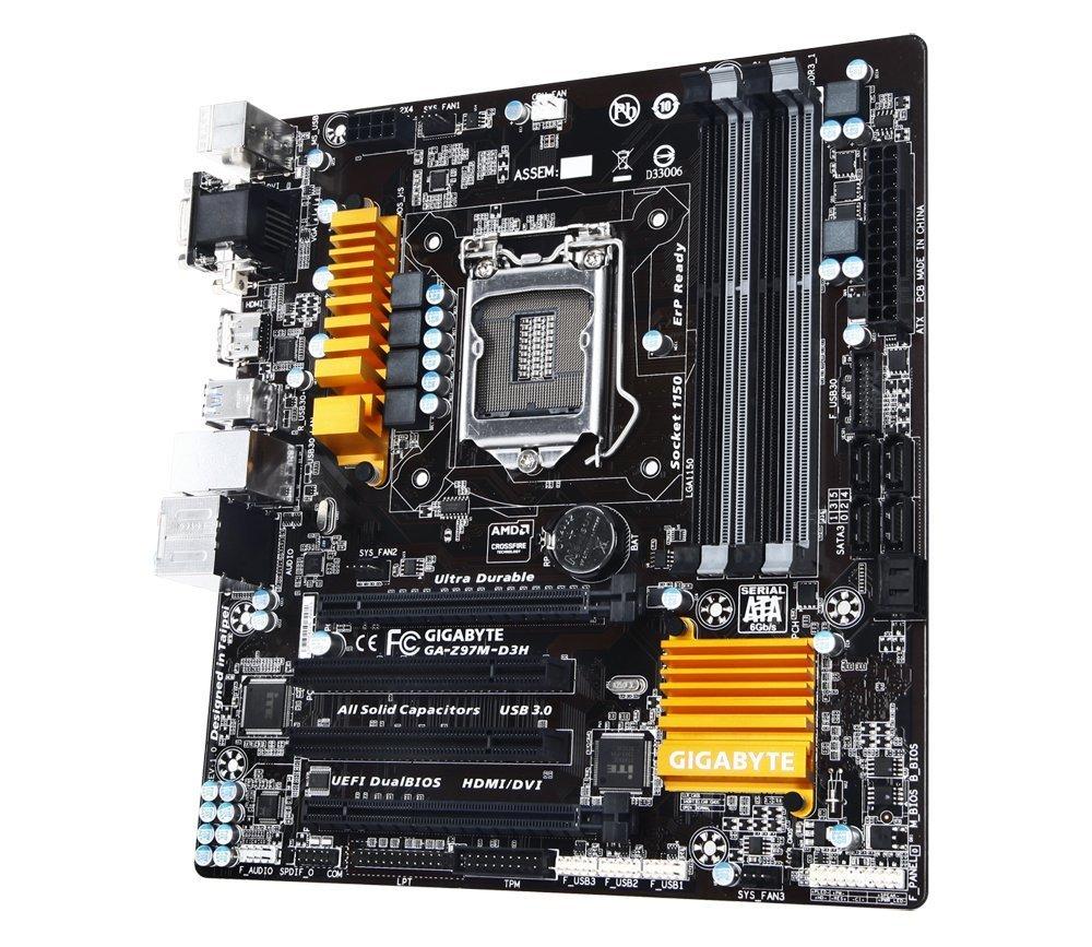 GIGABYTE Z97M-D3H Intel Compatible Motherboard for Desktop Computer/PC
