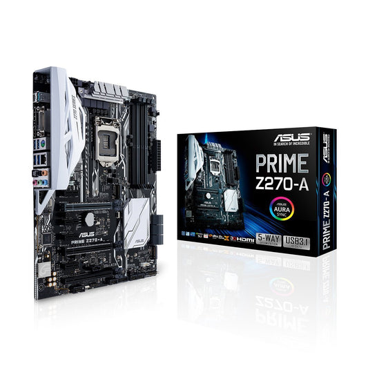 ASUS PRIME Z270- A (AURA) Intel Compatible Motherboard for Desktop Computer/PC
