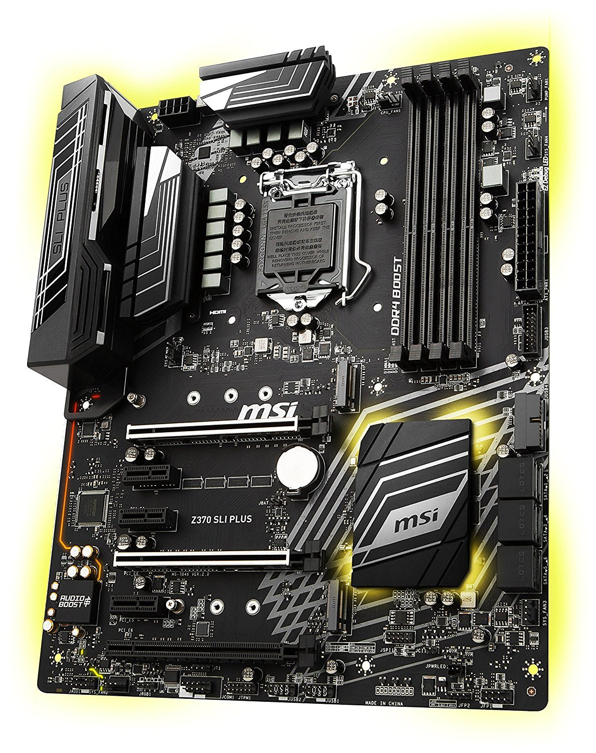 MSI Z370 SLI PLUS Intel Compatible Motherboard for Desktop Computer/PC