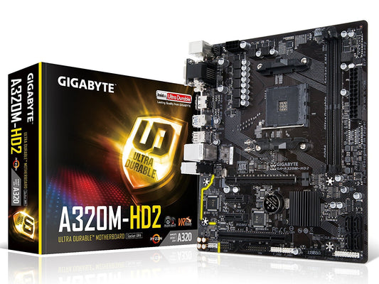 GIGABYTE A320M-HD2 AMD Compatible Motherboard for Desktop Computer/PC