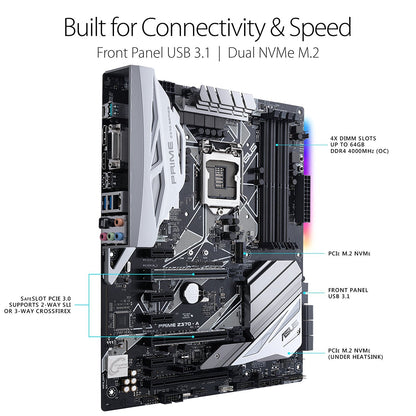 ASUS PRIME Z370-A LGA1151 Intel Compatible Motherboard for Desktop Computer/PC
