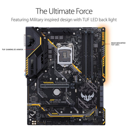 ASUS TUF Z370-PRO GAMING Intel Compatible Motherboard for Desktop Computer/PC
