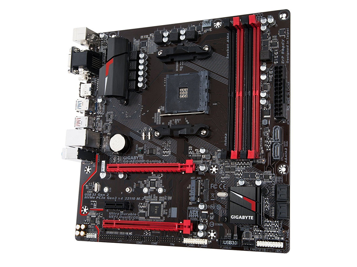 GIGABYTE AB350M GAMING 3 AMD Compatible Motherboard for Desktop Computer/PC