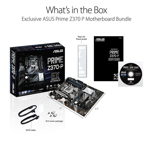 ASUS PRIME Z370-P LGA1151 Intel Compatible Motherboard for Desktop Computer/PC