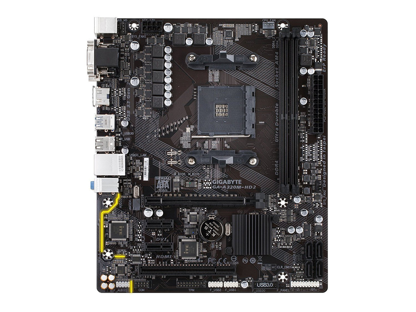 GIGABYTE A320M-HD2 AMD Compatible Motherboard for Desktop Computer/PC
