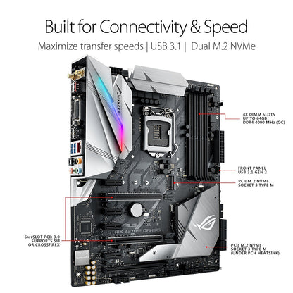 ASUS ROG STRIX Z370-E GAMING  Intel Compatible Motherboard for Desktop Computer/PC
