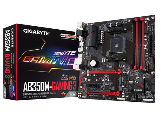 GIGABYTE AB350M GAMING 3 AMD Compatible Motherboard for Desktop Computer/PC