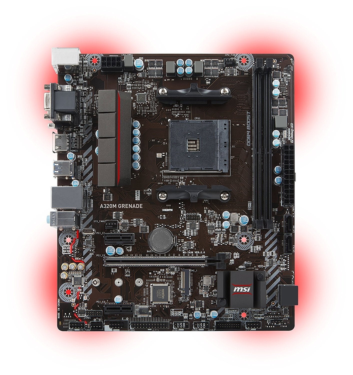 MSI A320M GRENADE Compatible Motherboard for Desktop Computer/PC