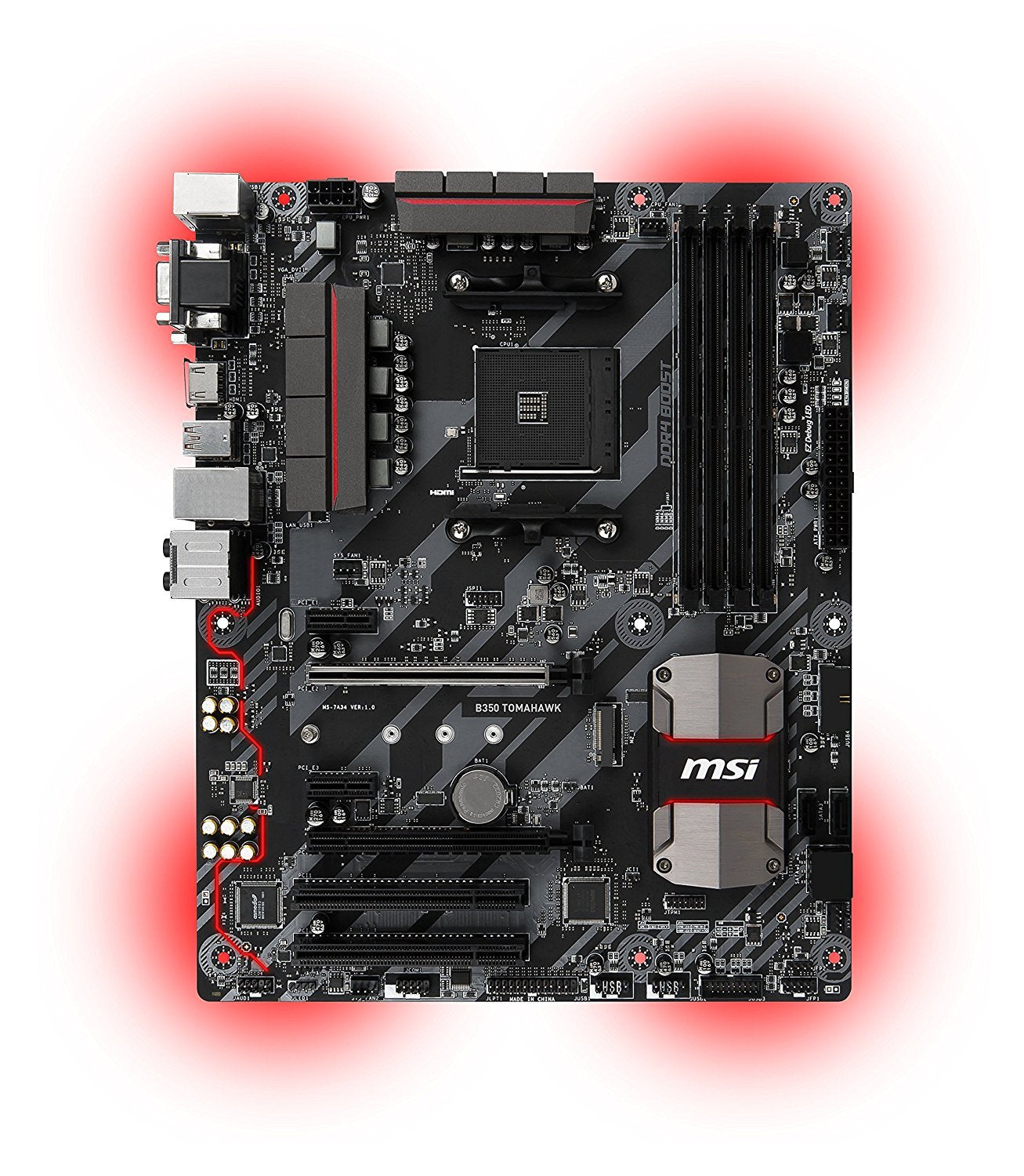 MSI B350 TOMAHAWK AMD Compatible Motherboard for Desktop Computer/PC
