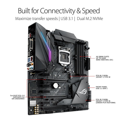 ASUS ROG STRIX Z370-F GAMING Intel Compatible Motherboard for Desktop Computer/PC