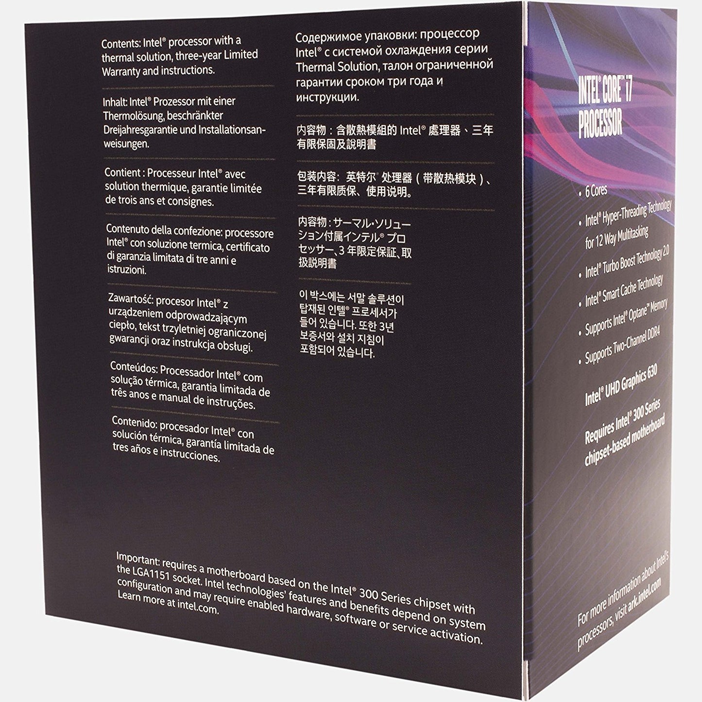 INTEL I-7 (8700) 8th Generation (1151) Desktop Computer Processor