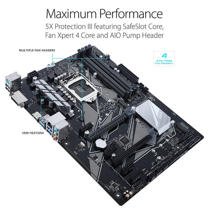 ASUS PRIME Z370-P LGA1151 Intel Compatible Motherboard for Desktop Computer/PC