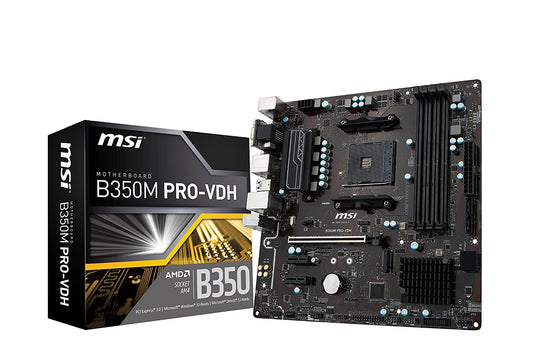 MSI B350M PRO VDH AMD Compatible Motherboard for Desktop Computer/PC