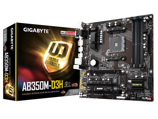 GIGABYTE AB350M-D3H AMD Compatible Motherboard for Desktop Computer/PC