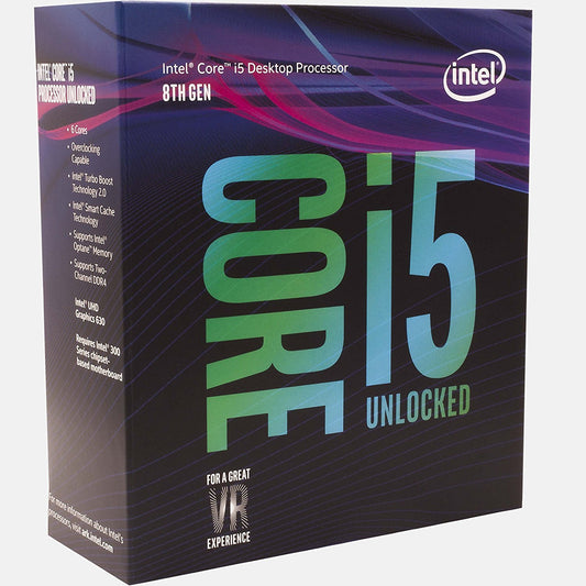 INTEL i5 (8600K) 8th Generation (1151) Desktop Computer Processor with Unlocked Core Clock Multiplier for Overclocking
