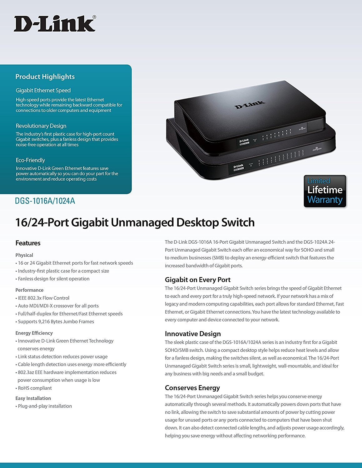 D-Link 24-Port Gigabit Switch