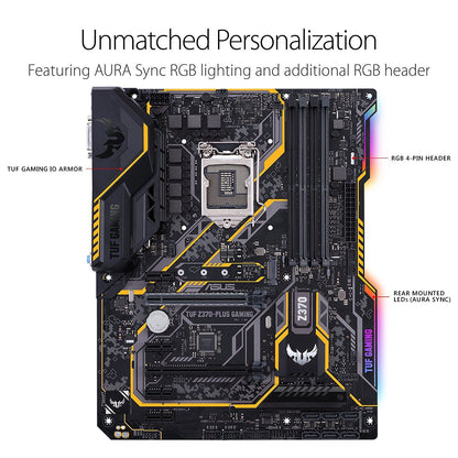 ASUS Z370 PLUS GAMING Intel Compatible Motherboard for Desktop Computer/PC