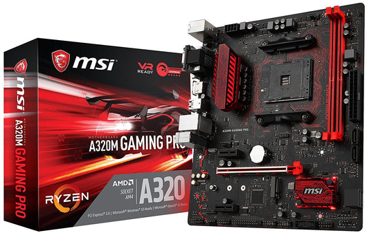 MSI A320M GAMING PRO AMD Compatible Motherboard for Desktop Computer/PC