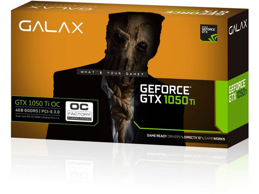 GALAX GeForce GTX 1050Ti 4GB OC Graphics Card for Gaming PC