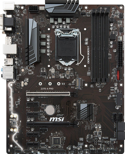 MSI Z370-A PRO Intel Compatible Motherboard for Desktop Computer/PC