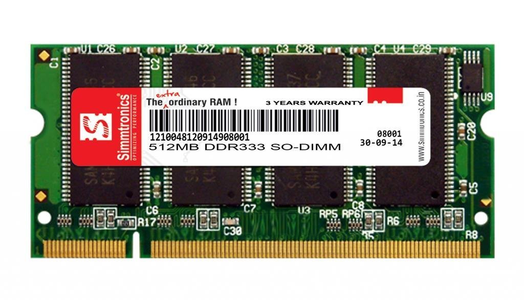 SIMMTRONICS 512MB DDR1 RAM for Desktop Computer/PC